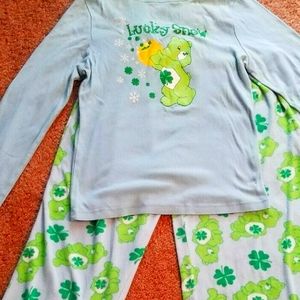 Care Bears Good Luck Bear women's plus pajama set